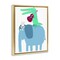 Stupell Industries Elephant & Alligator with Acoustic Guitar Floating Frame By Carla Daly